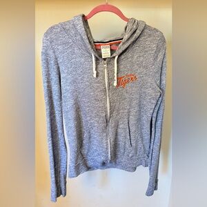PINK Victoria's Secret Heather Gray Hoodie with Tigers Script